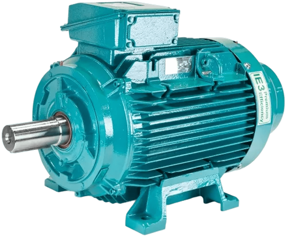 Brook Crompton W cast iron IE3 electric motor, heavy-duty foot mount