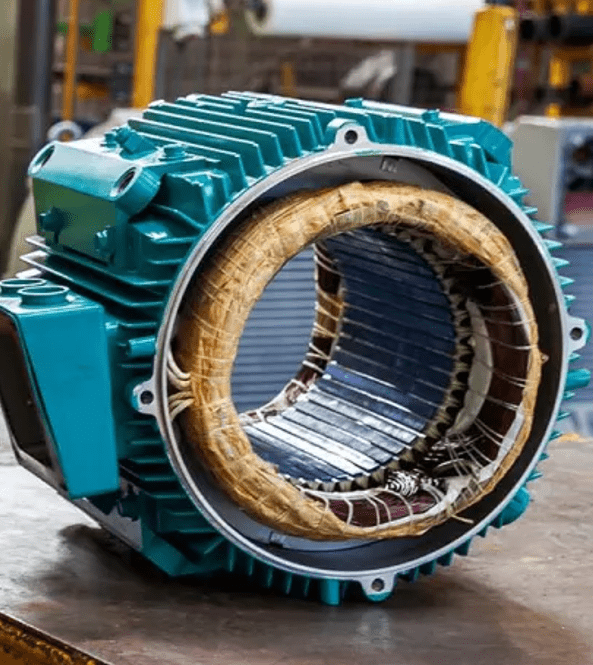 Industrial electric motor used in heavy machinery